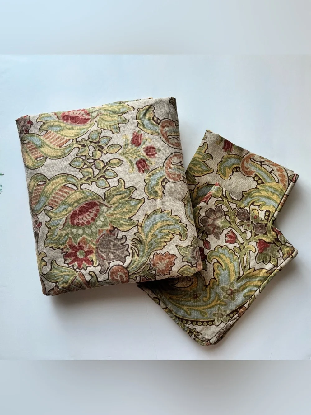 Pottery Barn Simone KING Linen Cotton Duvet Cover + (2) Standard Shams